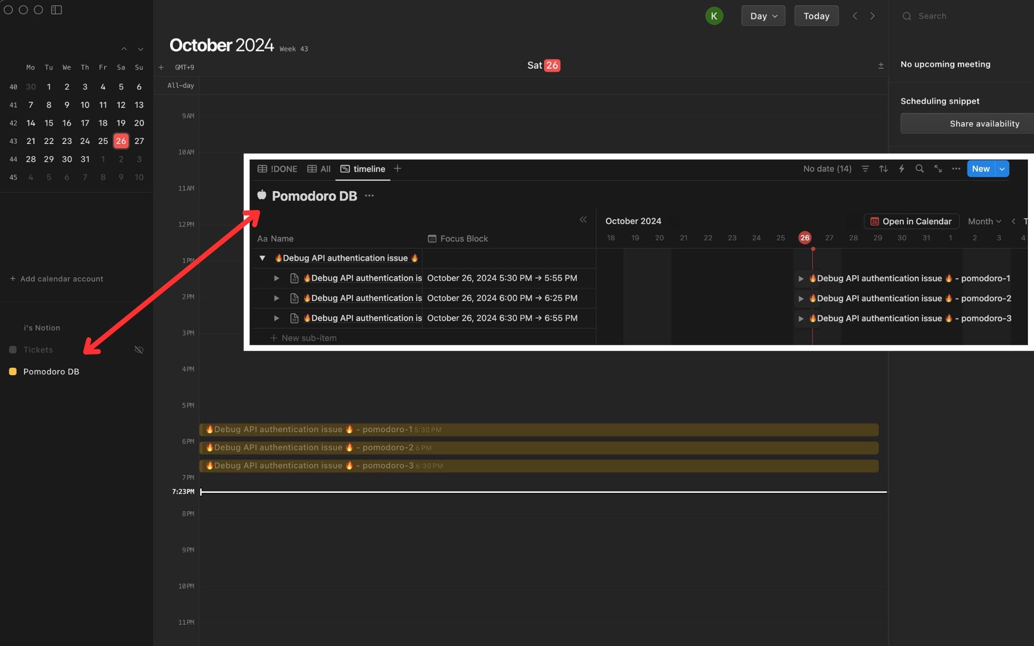 Calendar Achievement Tracking